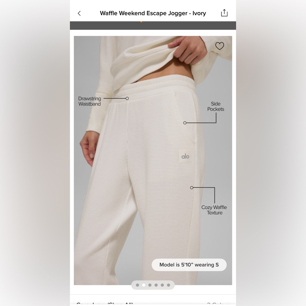 ALO Yoga waffle escape jogger